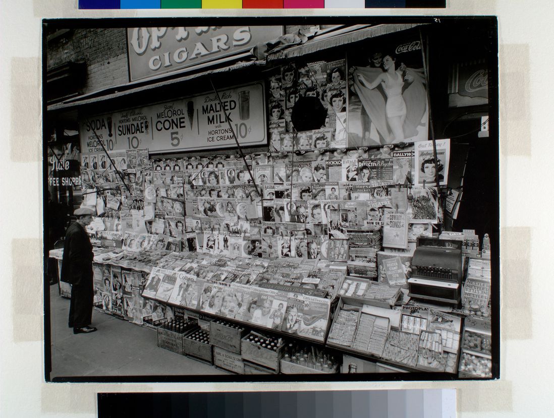 "Newsstand, 32nd Street and Third Avenue, Manhattan." 1935
